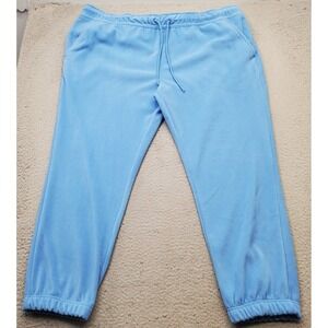 Xersion Fleece Jogger Pants Mens 3XL Blue Loose Fit Tapered Leg Drawstring Waist